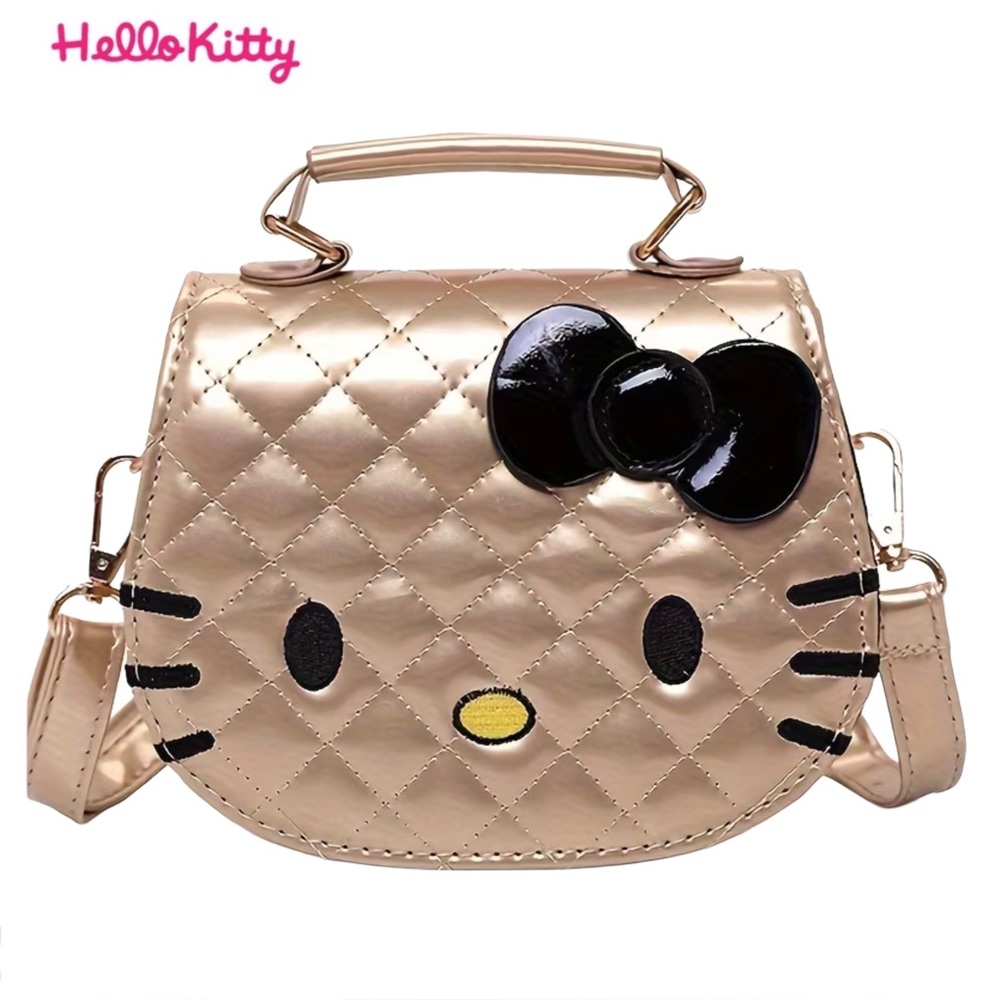 Hello Kitty Sanrio Crossbody Bag Purse Gold